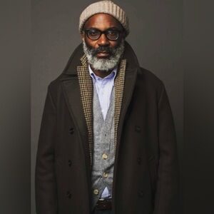 Double breasted olive green oversized coat size medium